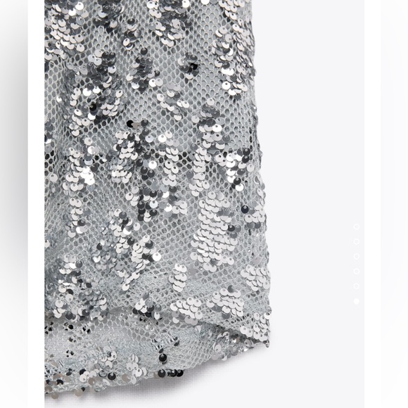 Zara SEQUIN MIDI SKIRT - Picture 4 of 5